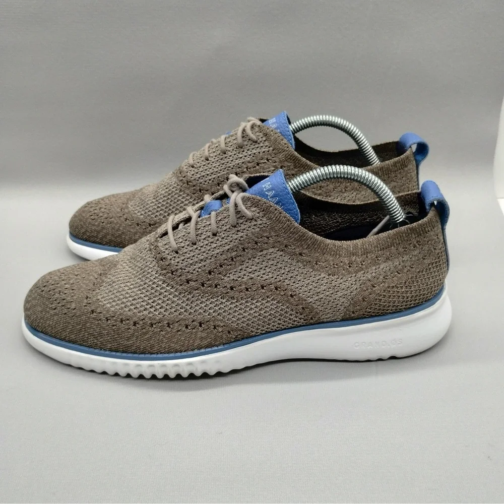 Cole Haan 2.Zerogrand Stitchlite Wingtip Oxford Brown Blue C26927 Mens 9.5‎ M